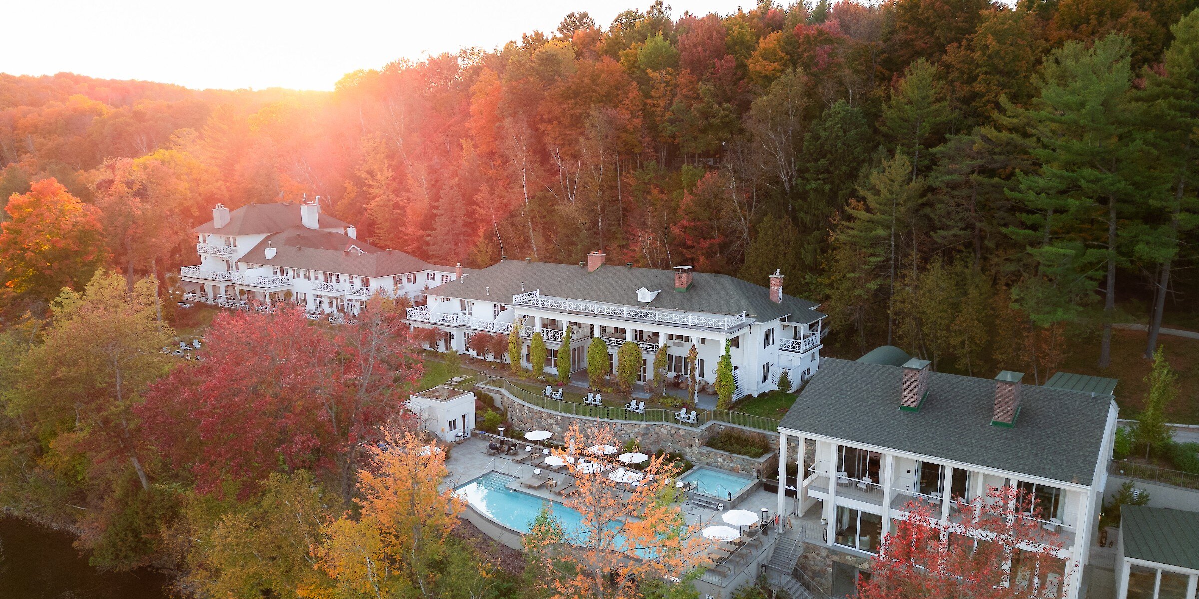 Aerial view of the property