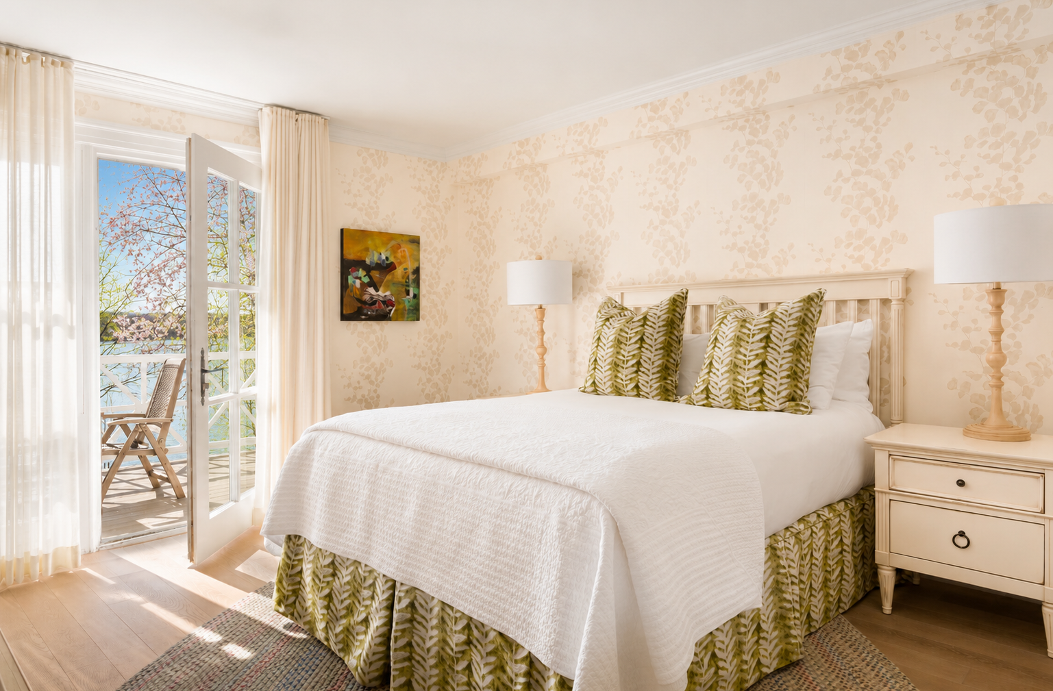Chambre de luxe avec balcon et vue sur le lac