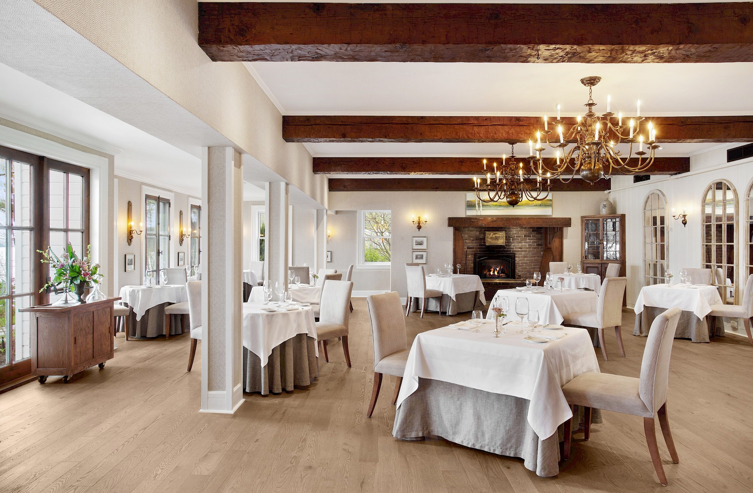 The main dining room in the restaurant