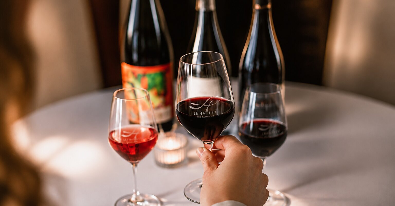 Three glasses of wine during a tasting activity