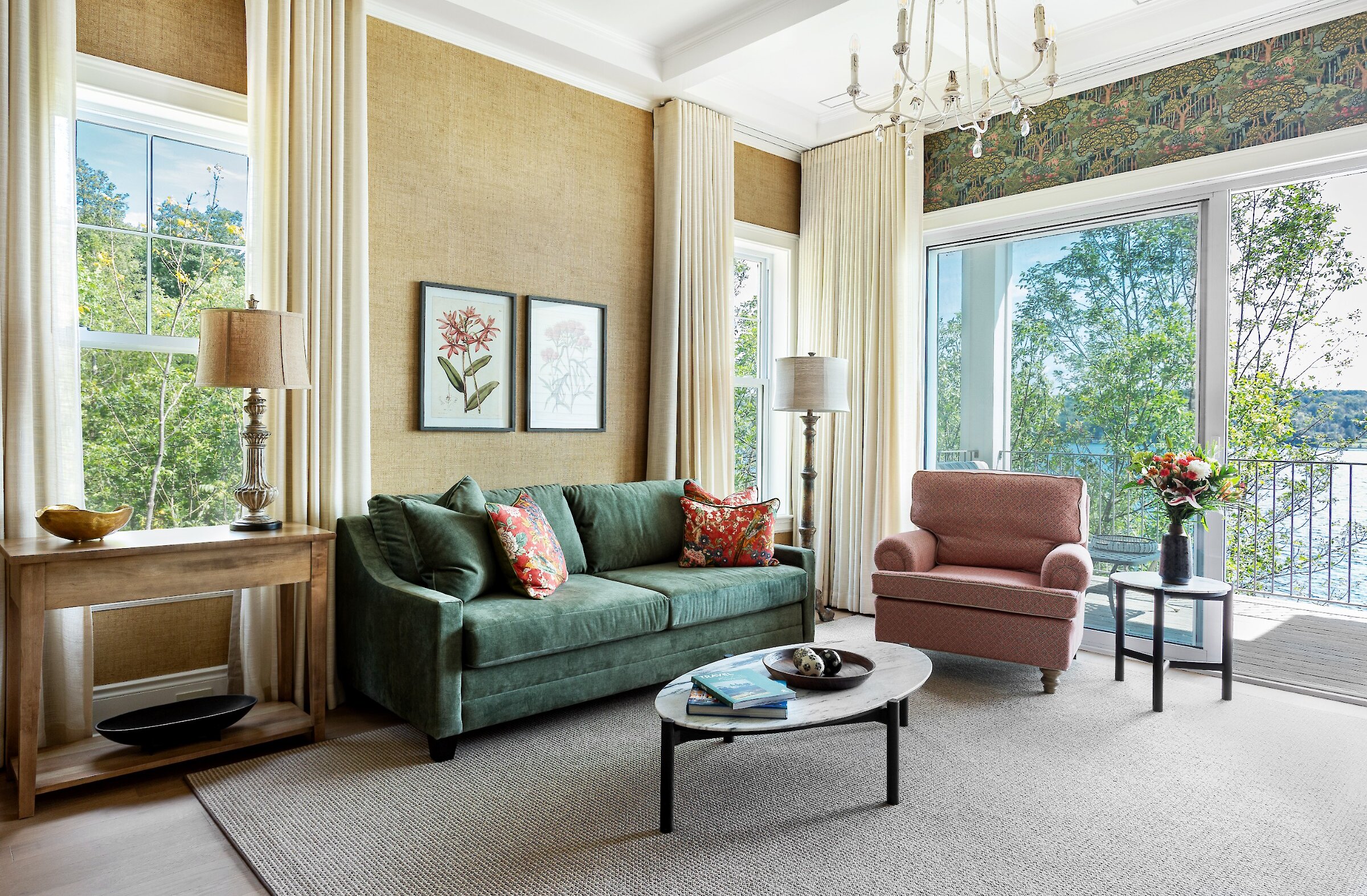 Bedroom with coffered ceiling