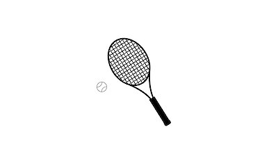 Dessin d'une raquette de tennis