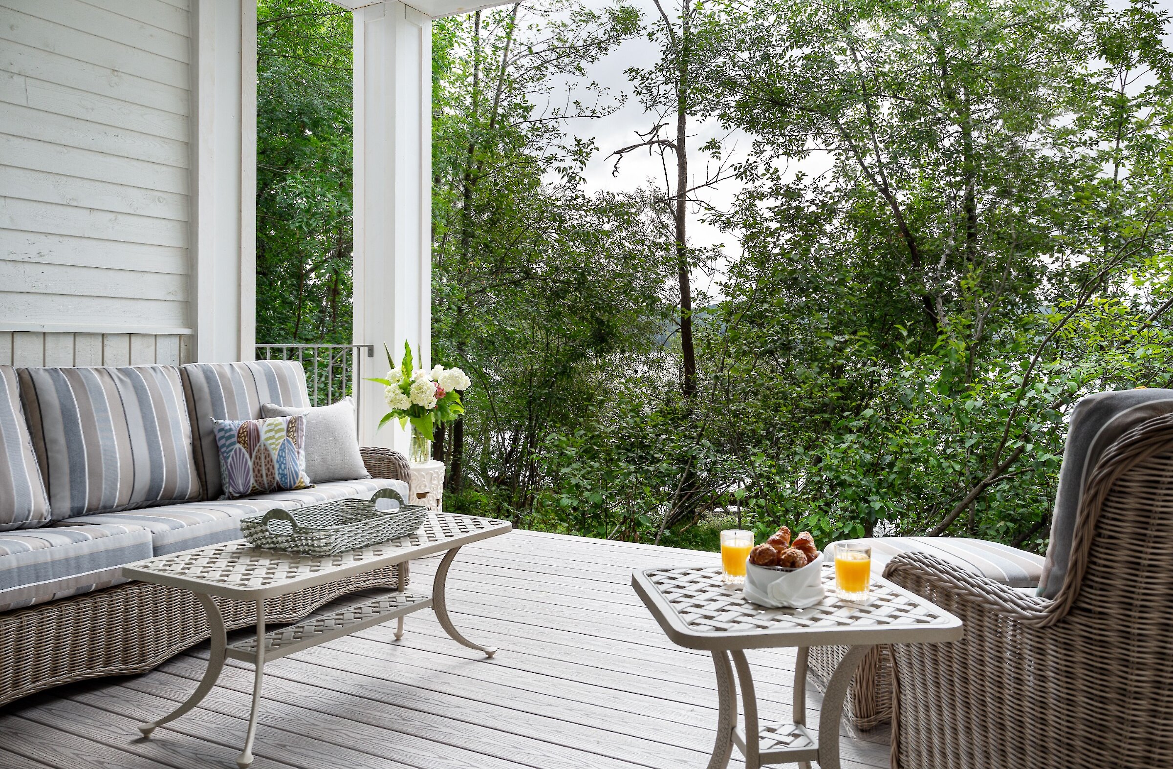 Patio with lake view