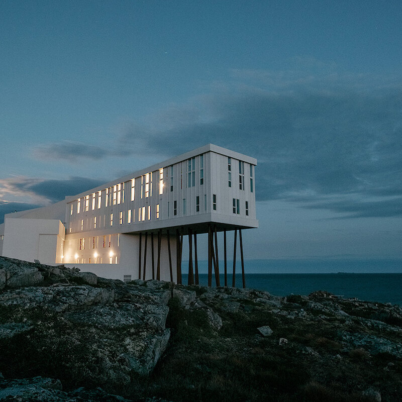 A hotel by the ocean